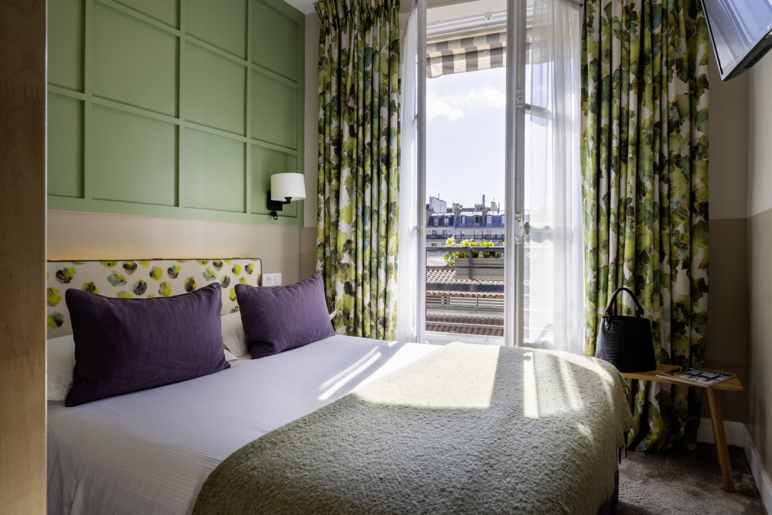 Une chambre double de l’Hôtel Le Clément.